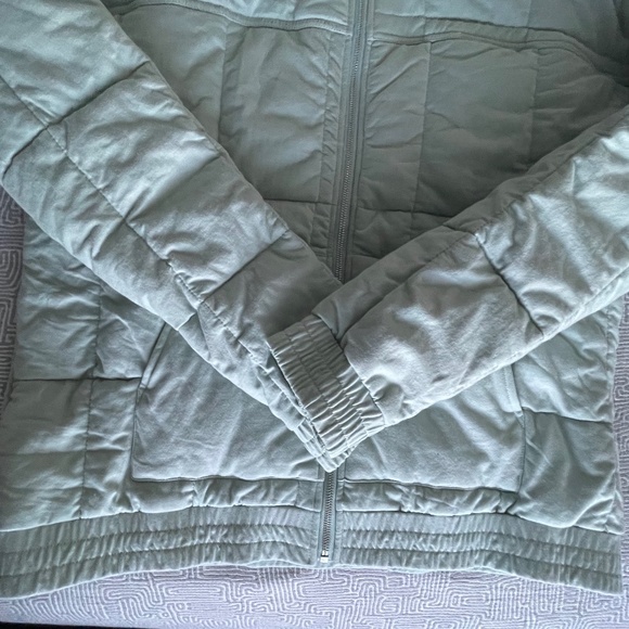 Anthropologie All Fenix Benita Cotton Quilted Full Zip Jacket in Sage, XL - Picture 9 of 12